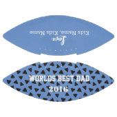 Blue World Best Vater, individuell anpassbar Football (Paneele)