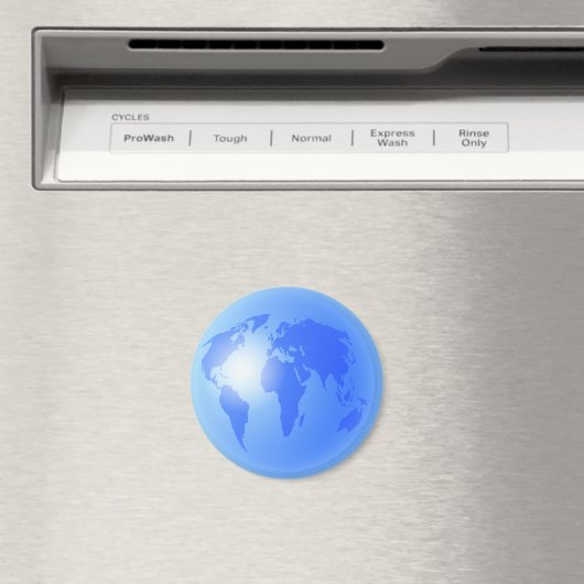 Blue World Globe Magnet (In Situ (Geschirrspüler))