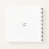 Blue World Map Heart Destination Gästebuch Notizblock (Rückseite)