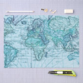Blue World Map Seidenpapier (Handwerk)