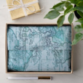 Blue World Map Seidenpapier (Geschenk)