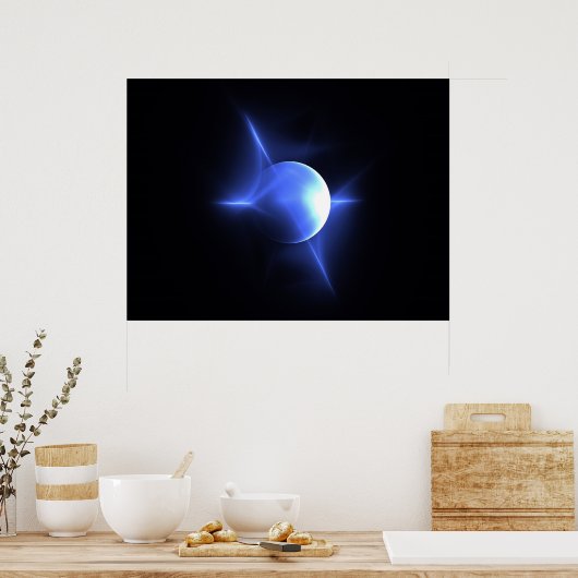 Blue World Print Poster (Küche)