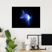 Blue World Print Poster (Heimbüro)