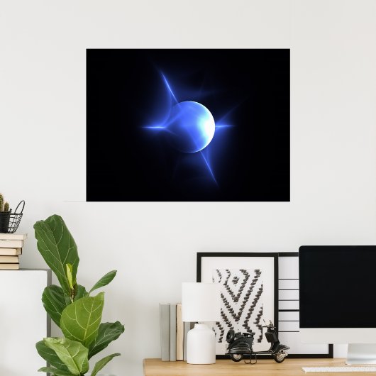 Blue World Print Poster (Heimbüro)