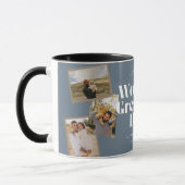 Blue World's Greatest Dad 6 Photo Collage Tasse (Links)