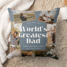 Blue World's Greatest Dad 7 Photo Collage
