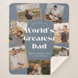 Blue World's Greatest Dad 7 Photo Collage Sherpadecke