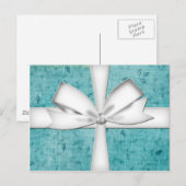 Blue Wrapping Geschenk Postkarte (Vorne/Hinten)