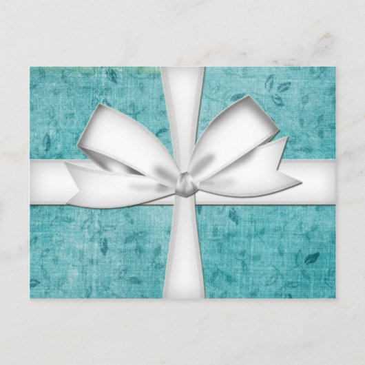 Blue Wrapping Geschenk Postkarte (Vorderseite)
