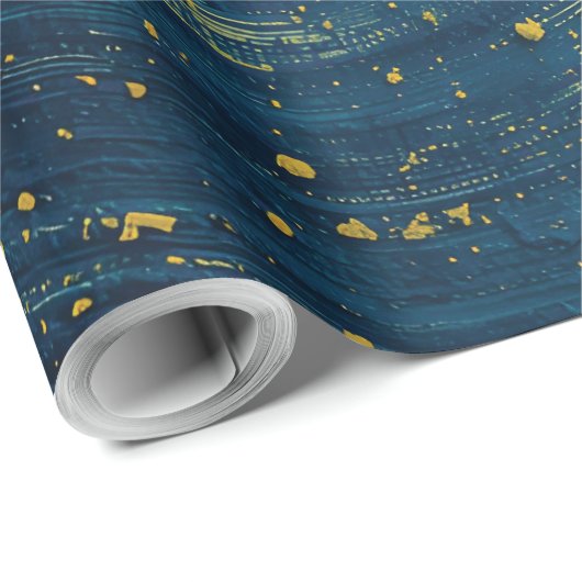 Blue Wrapping Paper | Solid Blue Gift Wrap Geschenkpapier (Rolleneckpunkt)
