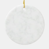 Blue Wreath First Christmas Verlobt Keramik Ornament (Hinten)