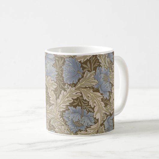 Blue Wreath Pattern (von William Morris) Kaffeetasse (VorderseiteRechts)