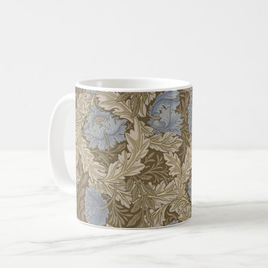 Blue Wreath Pattern (von William Morris) Kaffeetasse (Vorderseite Links)