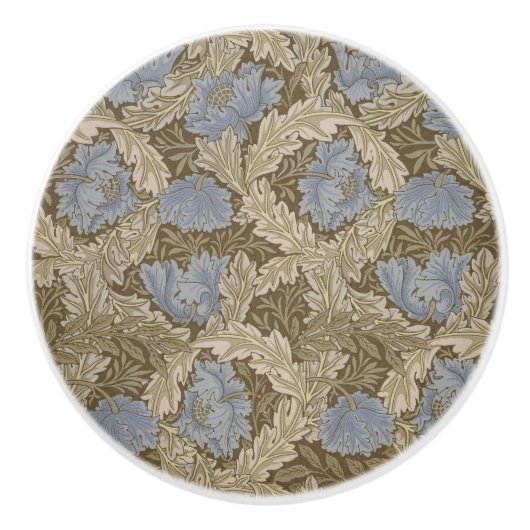 Blue Wreath Pattern (von William Morris) Keramikknauf (Vorderseite)