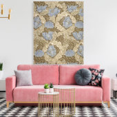 Blue Wreath Pattern (von William Morris) Leinwanddruck (Insitu (Wohnzimmer))