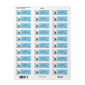 Blue Wren Australian Bird Return Address Labels (Vorne)