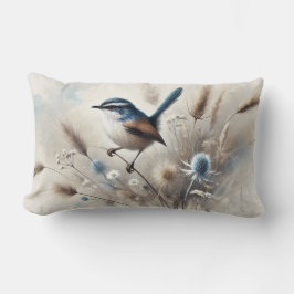 Blue Wren Cushion Lendenkissen