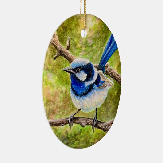 Blue Wren - Keramik Ornament (Rechts)