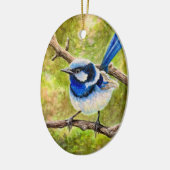 Blue Wren - Keramik Ornament (Links)