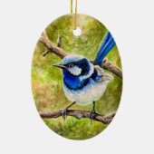 Blue Wren - Keramik Ornament (Hinten)