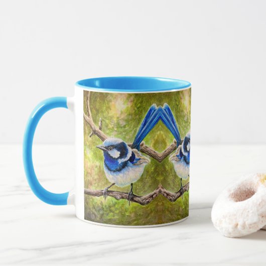 Blue Wren - Tasse (Mit Donut)