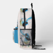 Blue Wren Watercolor Painting Australian Birds Bedruckter Rucksack (Rechts)