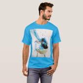 Blue Wren Watercolor Painting Australian Birds T-Shirt (Vorne ganz)