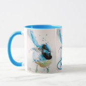 Blue Wren Watercolor Painting Australian Birds Tasse (Links)
