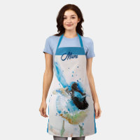 Blue Wren Wrens Watercolor Baby Blue Australian