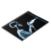Blue X-Ray Skeleton Builder Notizblock (Linke Seite)