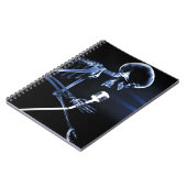 Blue X-Ray Vision Skeleton Singen auf Mic Notizblock (Linke Seite)