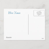 Blue xmas feiertagspostkarte (Rückseite)