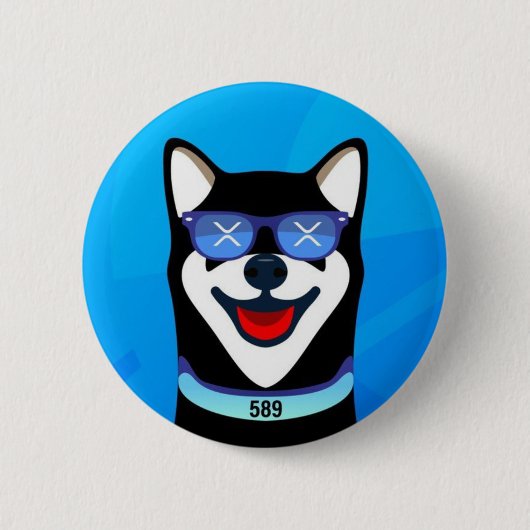 Blue XRdoge-Logo Button (Vorderseite)