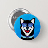 Blue XRdoge-Logo Button (Vorne & Hinten)