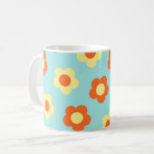 Blue Y2K Wildblume Bold Retro Spring Kitchen Kaffeetasse (Vorderseite Links)