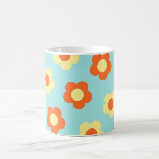 Blue Y2K Wildblume Bold Retro Spring Kitchen Kaffeetasse (Mittel)