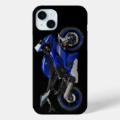 Blue Yamaha Yzf-R6 Motorrad Case-Mate iPhone Hülle (Rückseite)
