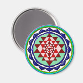 BLUE YANTRA MAGNET (Vorderseite/Rückseite)