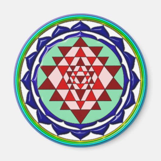 BLUE YANTRA MAGNET (Vorne)