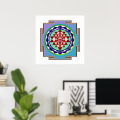 BLUE YANTRA POSTER (Heimbüro)