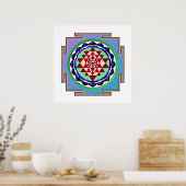 BLUE YANTRA POSTER (Küche)