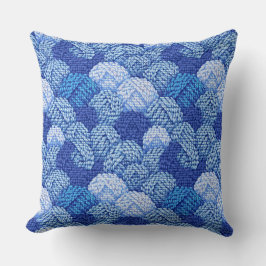 blue yarn ball pattern kissen