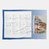Blue Year 2026 Custom Foto Calendar Küchentuch (Horizontal)