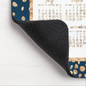 Blue Yearly 2017 Calendar Mouse Pads Gold Confetti Mousepad (Ecke)