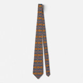 Blue & Yellow Abstrakt Neck Tie Krawatte (Vorderseite)