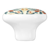 Blue Yellow and Rust Pattern  Keramikknauf (Seitenansicht)