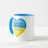 Blue Yellow Australian I Stand with Ukraine Tasse (Vorderseite Links)
