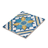 Blue Yellow Azulejo Mediterranes Floral Zuhause De Fliese (Seite)