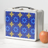Blue & Yellow Azulejo Metall Brotdose (Beispiel)
