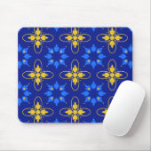 Blue & Yellow Azulejo Mousepad (Mit Mouse)